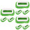 9St Groene Screen Print Schoonmaakhulp ABS Scrubber Met Stevig Handvat 7