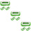 9St Groene Screen Print Schoonmaakhulp ABS Scrubber Met Stevig Handvat 10