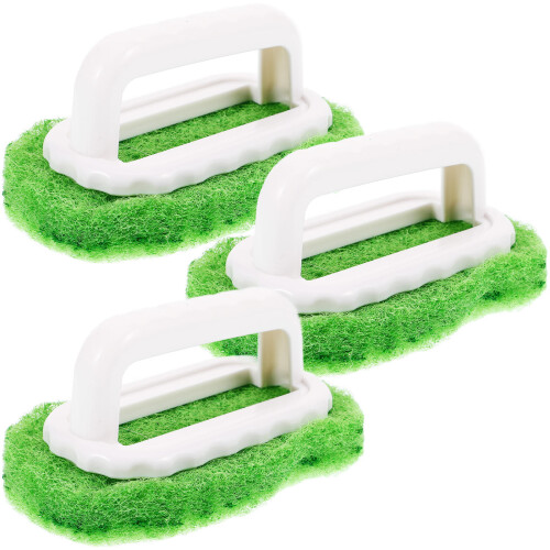 9St Groene Screen Print Schoonmaakhulp ABS Scrubber Met Stevig Handvat 2