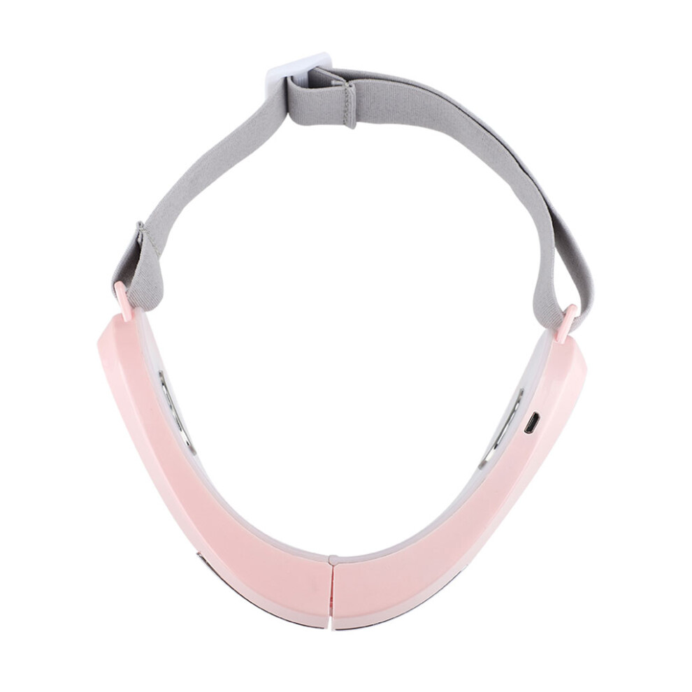 Pink (Pink) Facial Lifting With Belt Microcurrent Massager Chin Vibration