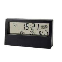 Companheiro para monitoramento de saúde, relógio de mesa com material durável, visor de temperatura e umidade, decoração estética para