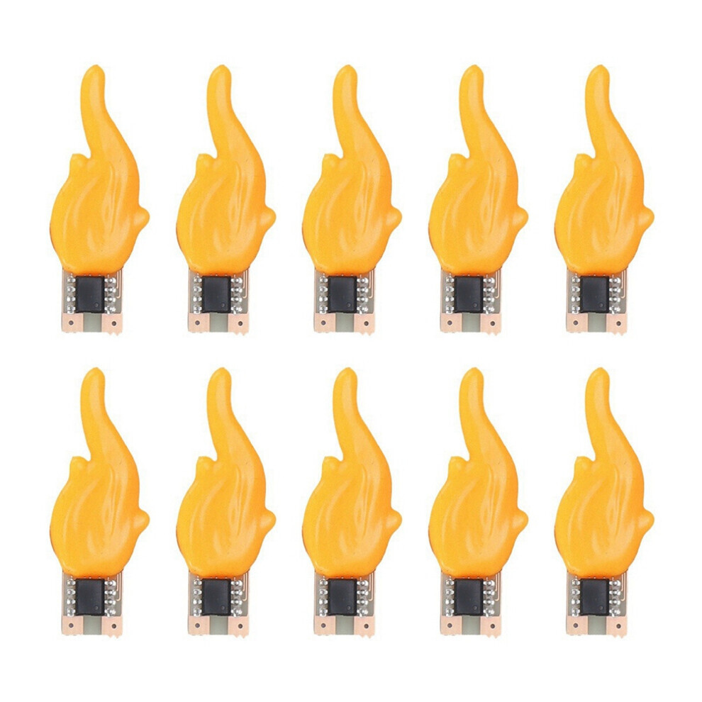 Light/White Led Flash Candle Flame 1800K Warm Birthday Camping Bulb Decorative Accessorie 10Pcs