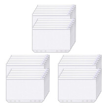102PZ Tasche per Raccoglitori A6 Dimensioni 6 Fori Cartelle con Cerniera Sacchetti Trasparenti Impermeabili Nel PVC