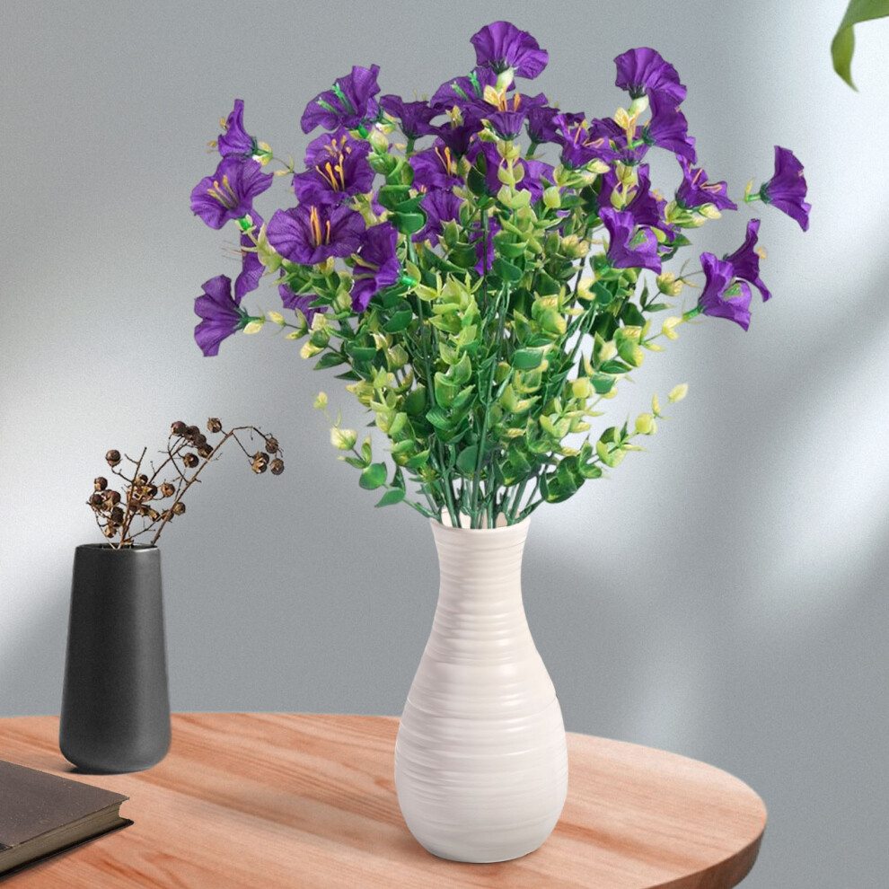 (F) Simulated Flower Water  Grass Plastic Spring Grass Violet Finished Silk Printed Small Artificial Flower Decoration