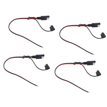 4Pcs SAE Power 12V 300mm 10A 18AWG Extension Cable Plug for Car Solar