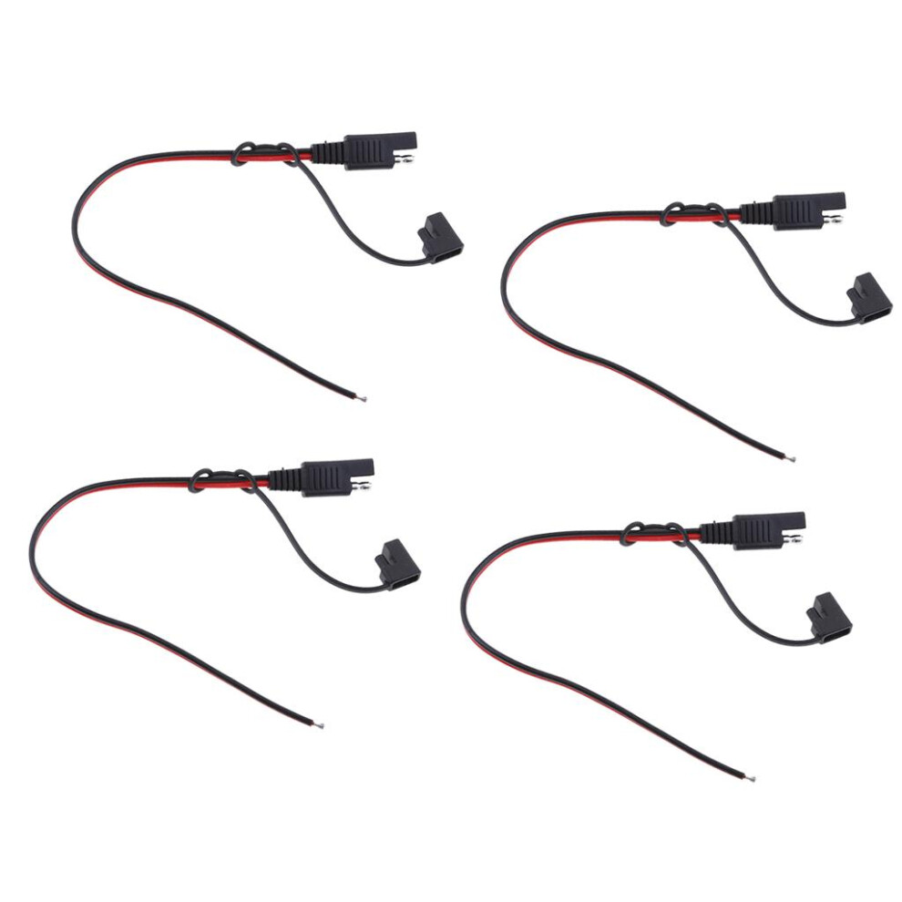 4Pcs Sae Power 12V 300Mm 10A 18Awg Extension Cable Plug For Car Solar 6901423101104