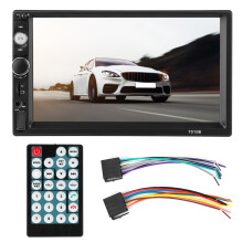 Handsfree bellen in de auto met Bluetooth, HD-touchscreen, MirrorLink, FM-radio en ingang voor achteruitrijcamera (dubbel-DIN multimedia).