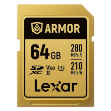 Carte mémoire Lexar carte sdxc pro gold series armor uhs-II 64go v60 ip68 stainless steel r280/w210