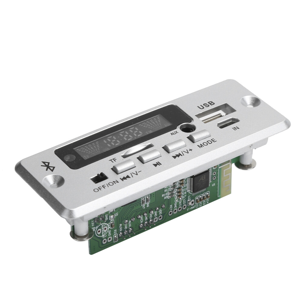02Cabt Wav/Mp3 Decoder Module With Bluetooth Call Universal Fit Silver 4291378730101