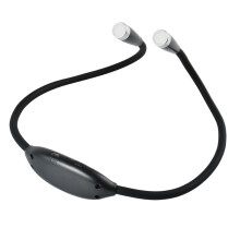 LED Neck Reading Light Comfortable Wear with Bendable Arms for Camping