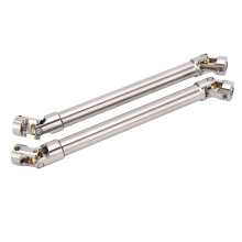 2 Pcs Stainless Steel 139mm M4 Drive Shafts for 1/10 RC Crawler
