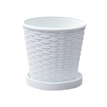Vaso da fiori in ceramica resistente, vasi decorativi moderni per piante con foro di drenaggio e sottovaso per piante da interno ed esterno, elegante