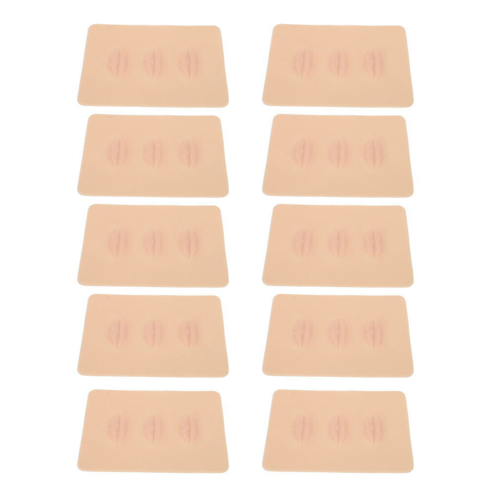 10pcs Silicone Lip Tattoo Practice Skin 195x140mm for Microblading Novice