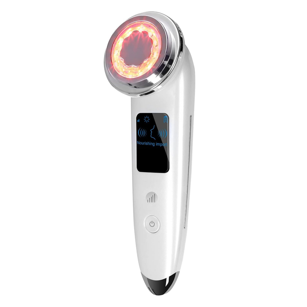 White Face Massager Electric Lift 4 In 1 Anti-Aging Firming (White)
