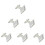 6Pcs Square Blank Setting Base Pad CuffLink DIY Formal Cufflink Silver 1