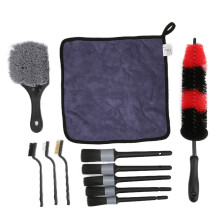 Kit professionale per il lavaggio auto con spazzole flessibili Wheel Woolies, strumenti per il lavaggio delicato e panni in microfibra per una