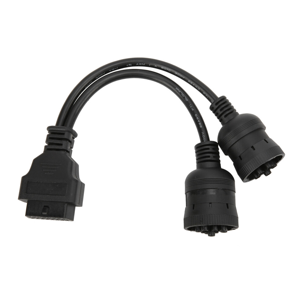 Diagnostic Y Cable Buses Trailers, High Compatibility Adapter J1939 9 Pin Obd2 16 Pin Female Connector, Canbus Communication Cable Robust Trucks, Sae 9190834046709
