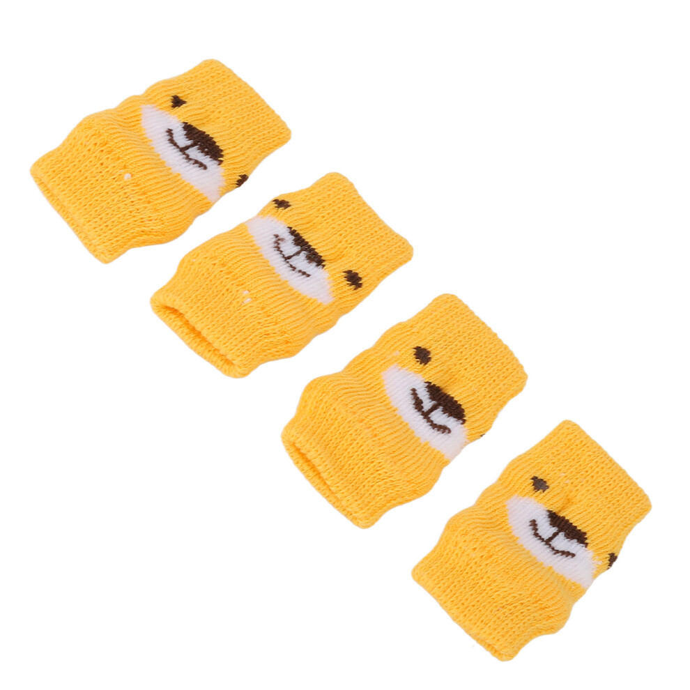 Dog Elbow Protector 4pcs Cartoon Bear Pattern Durable Dirty-Resistant Size L