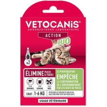 Action Duo Pipette - VETOCANIS - Anti-Floh Anti-Zecken Katze