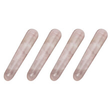 4X Baguettes Yoni en Cristal de Quartz Rose Naturel Massage Aux Pierres Précieuses