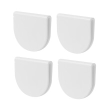 4x Shower Curtain Clips White Easy to Install Durable Bathroom Curtain