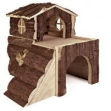 Trixie Bjork Log Cabin For Hamsters - House Natural Hamster Mice Animal -  bjork house trixie natural hamster hamsters mice log cabin animal