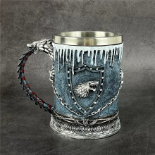 Handgefertigter 650-ml-Bierkrug aus Edelstahl mit 3D-Prägung, wiederverwendbar, recycelbar, Sammlergeschenk zu