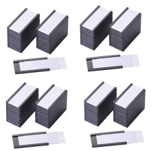 200Pcs Magnetic Label Holders with Magnetic Data Card Holders with Clear Plastic Protectors for Metal Shelf (1 x 2 Inch)