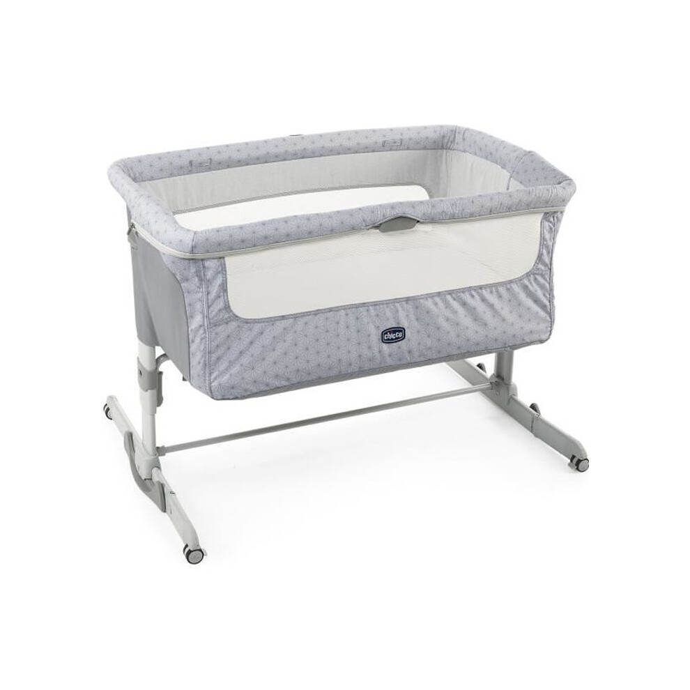 Next2me Dream Co-Sleeping Cradle - From 0 Months - Adjustable Height - Mattress Included Silver Chicco