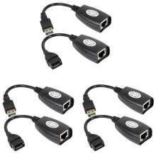 6X USB to RJ45 RJ 45 LAN Cable Extension Adapter Extender USB to Network Port Signal Amplifier