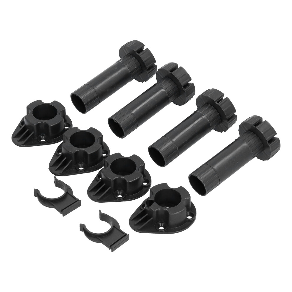 Set Of 4 Adjustable Cabinet Feet Black Abs Support Leg For Furniture 8361378728739