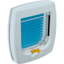 Swing 1 Universal Cat Flap for Dogs and Cats - 2 Selectable Closing Modes - Magnetic Anti-Oscillation - Transparent Door - White