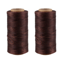 2X, 260M 150D 1 MM LEDer Nähen Gewachste Wachsfaden Hand Nadel Schnur Handwerk DIY Neue Farbe: Hellbraun