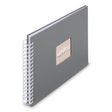 Album a spirale - Arte Fine - 28 x 24 cm - 50 pagine bianche - Grigio pietra