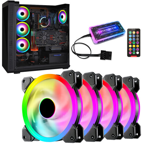 Ανεμιστήρας ψύξης RGB με ρυθμιζόμενη φωτεινότητα, ανεμιστήρας θήκης υπολογιστή