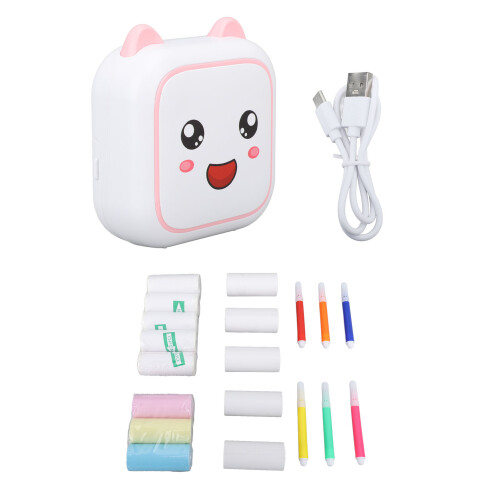 Mini Thermal Printer For Kids And Office Workers App Controlled Wireless Bluetooth Inkless Printer With Sticker Making Features Portable Pocket Size