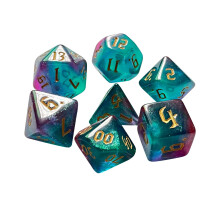 7 Pieces Polyhedron Dices Multicolour Dices Set D4~D20 for Role Playin