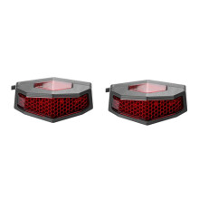 2X 5 im 1 Motorrad Led Wenden Signal Blinker Stop Heck Bremse Licht Nummern Schild Universal Rot