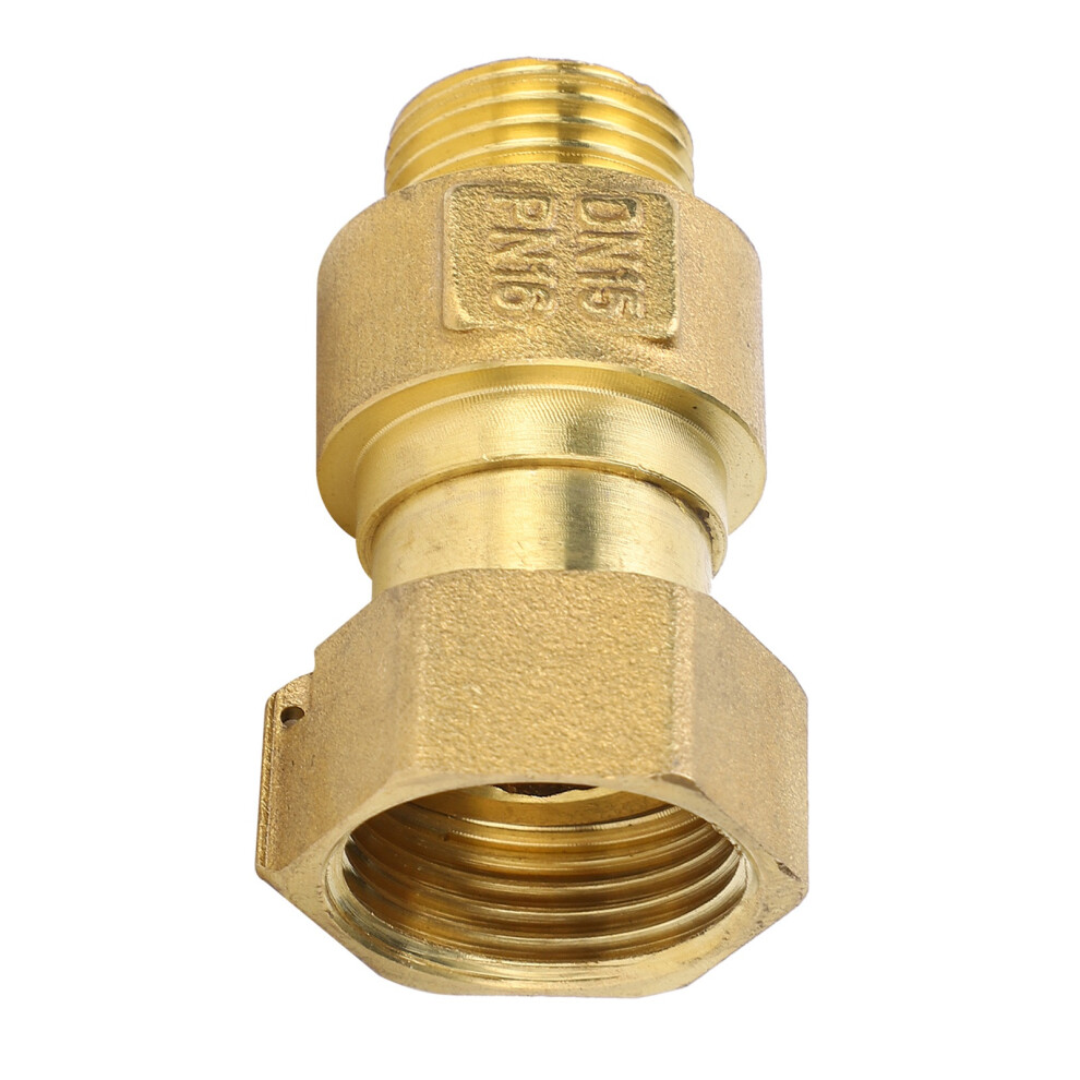 Brass Check Valve 1ÂWay Backflow Prevention Threaded Dn15x20 Water Meter 8711378716937