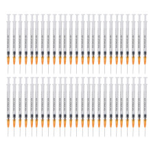 1-ml-Spritze mit Nadel für Labormessgeräte, einzeln verpackte Einwegsets aus robustem, korrosionsbeständigem Kunststoff für Veterinärmedizin.