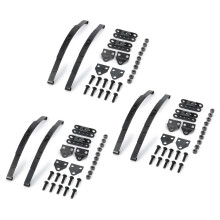 3X Harte Blatt Feder Aufhängung für 1:10 RC Rock Crawler D90 TF2 Axial SCX10 F350, Schwarz