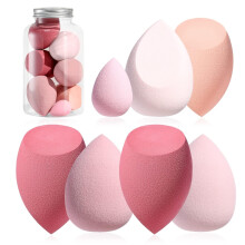Sada houbiček na make-up s limitovanou edicí, materiál bez latexu, airbrushovaný povrch, pro mokré i suché použití, sada houbiček na make-up