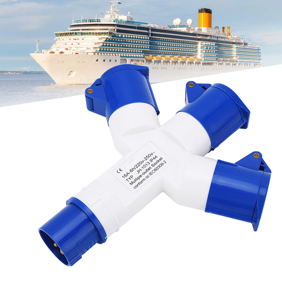 Reliable Waterproof Ip44 Industrial Socket 3 Out 16A 220V 220-250V 7691371524832