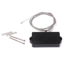 Black Covered Single-coil 4-Pole Pickup for Cigar Box Guitar & Bass