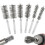 Wire brush for drills, drill hole cleaning brush set with hex shank 1