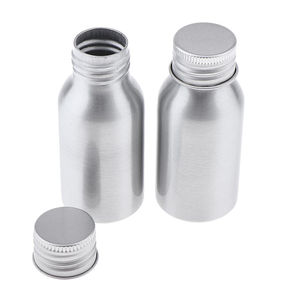 Cream 2Pcs Aluminum Empty Refillable Lotion Bottle Travel Shampoo Cont