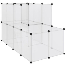Gaiola para pequenos animais transparente 142 x 74 x 93 cm PP e aço Transparente 02_0041651
