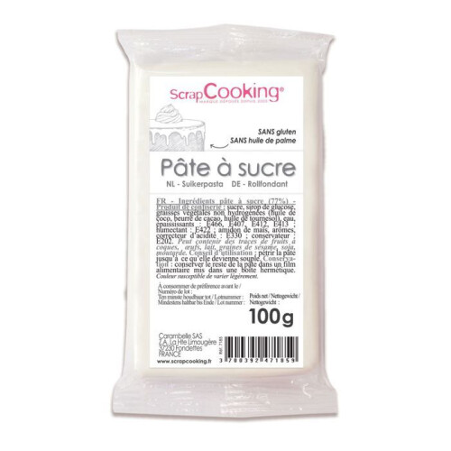 Pasta de açúcar branca - 100 g