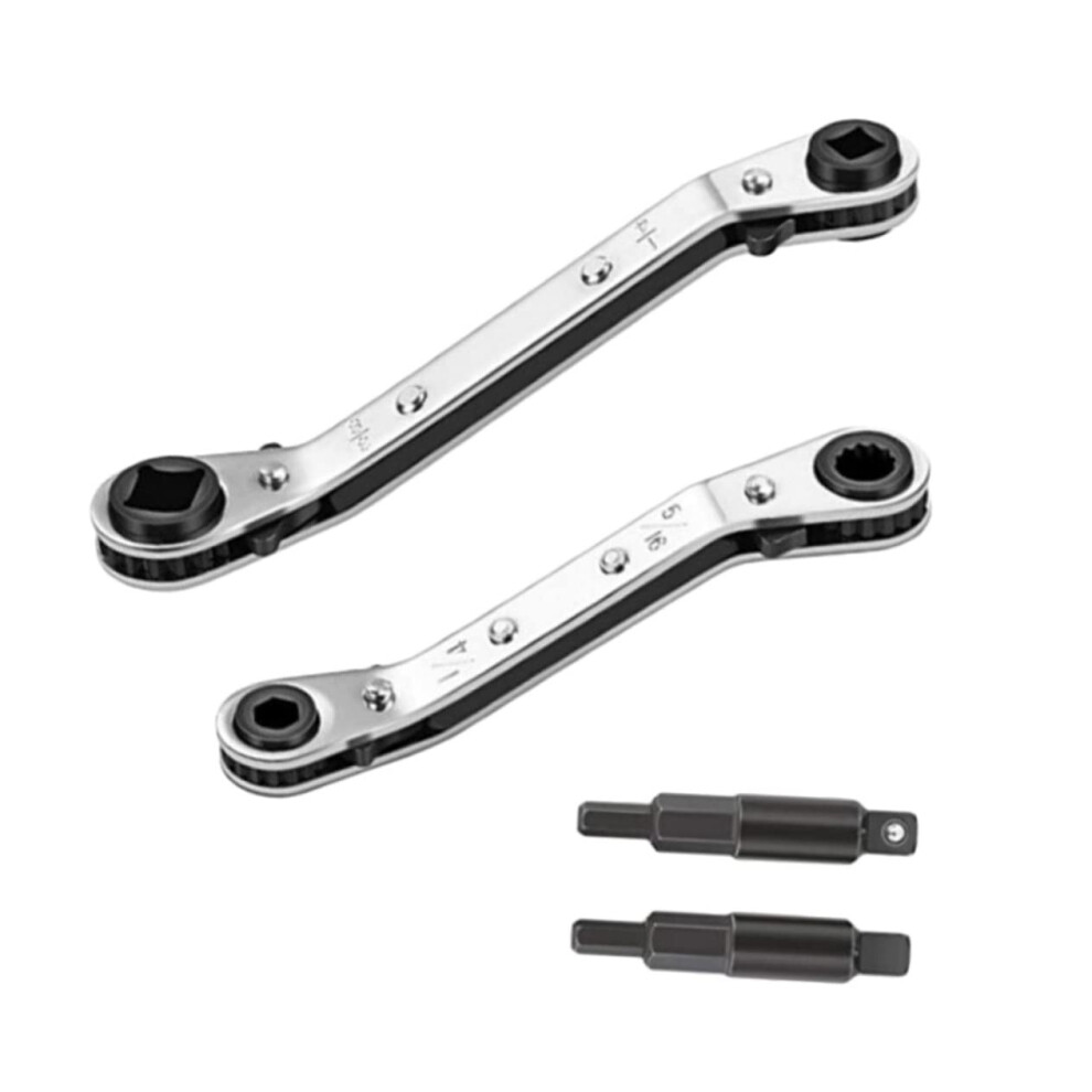 Dualheaded Refrigeration Wrench, Stainless Steel Ratchet Spanner, 1Inch Drive, For Tight Spaces, System Compatible 9365049750035
