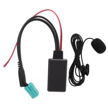 Adaptér Bluetooth AUX kábla do auta s mikrofónom, prvotriedny ABS materiál, inštalácia typu „plug-and-play“, rýchle pripojenie externého